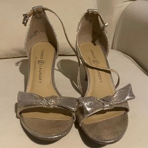Chinese Laundry strappy gold heels